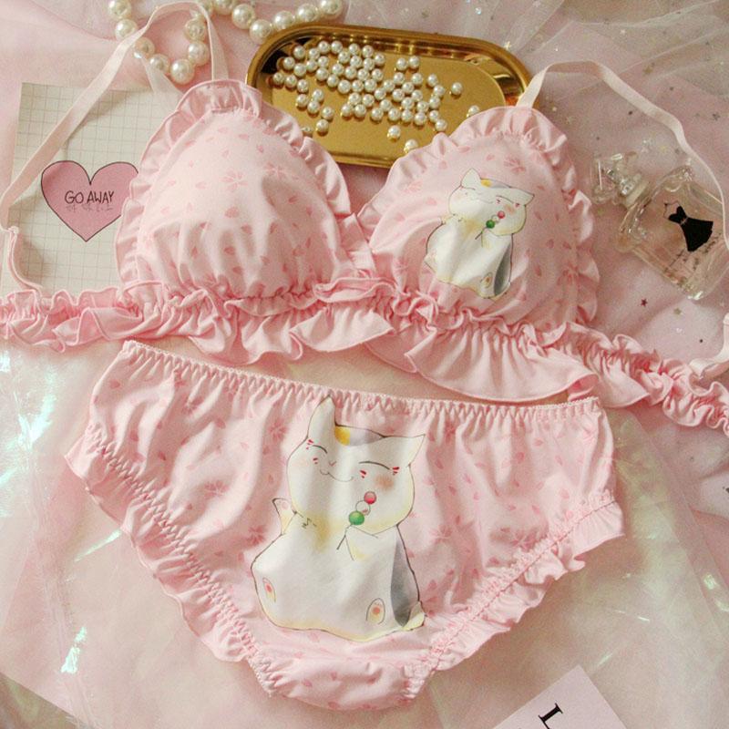 Starring Pink Cartoon Pastel Lover Cute Sweetie Baby Bralette Set