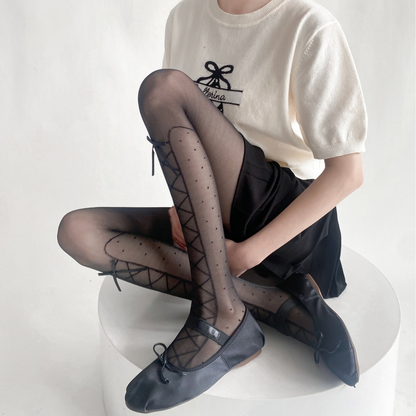 Lace Up Lolita Stockings