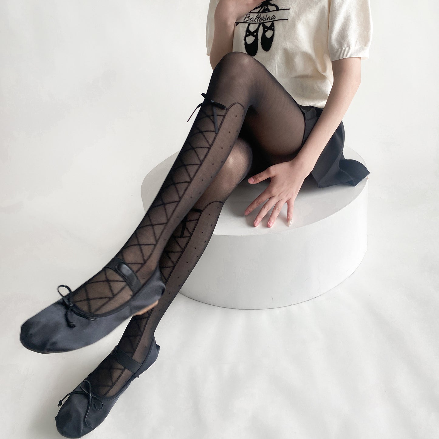 Lace Up Lolita Stockings