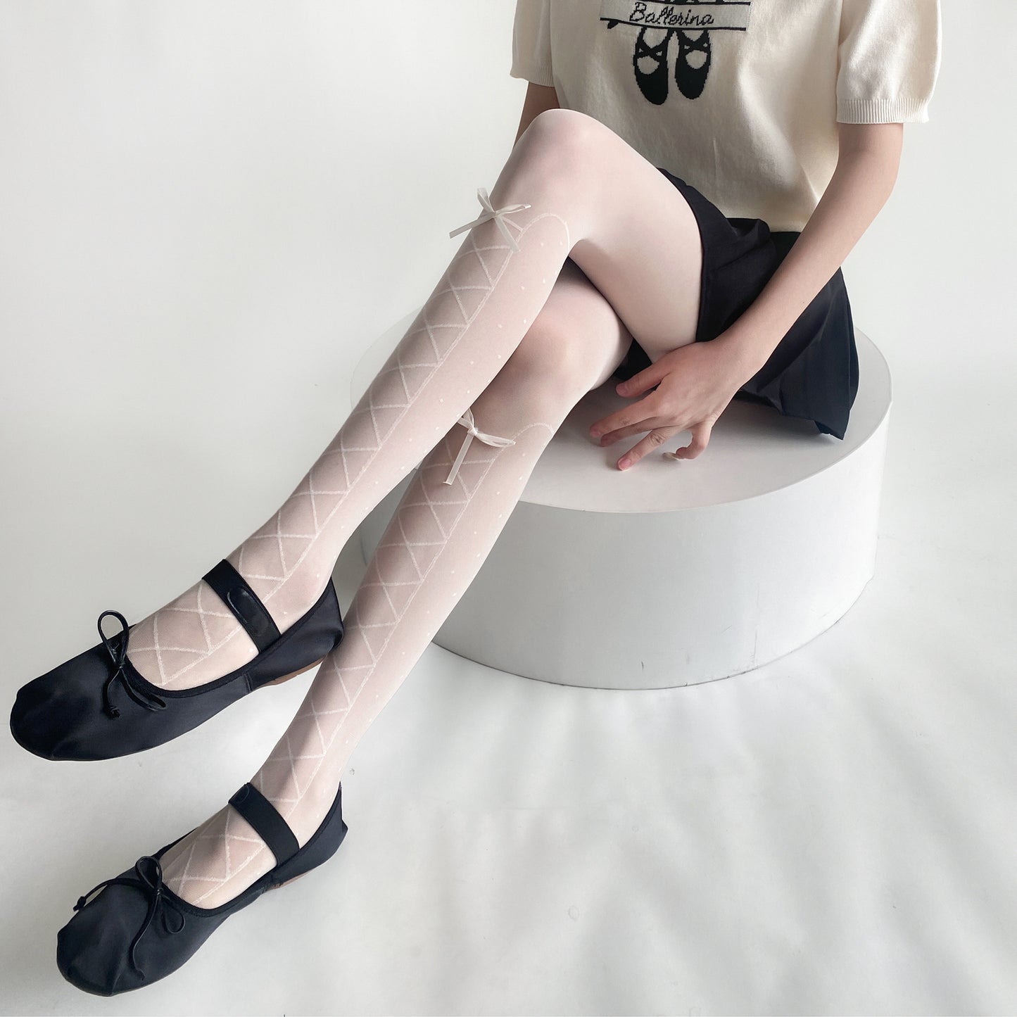 Lace Up Lolita Stockings