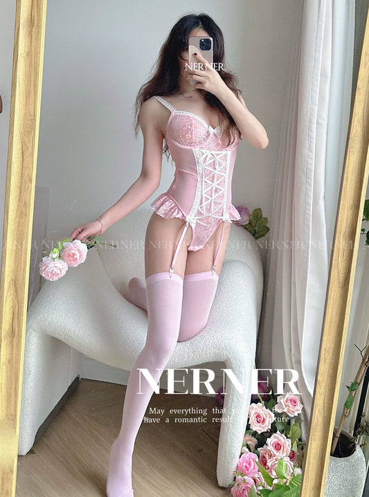 Body transparent brodé en dentelle florale romantique noir 