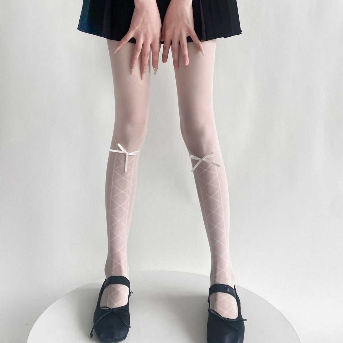 Lace Up Lolita Stockings