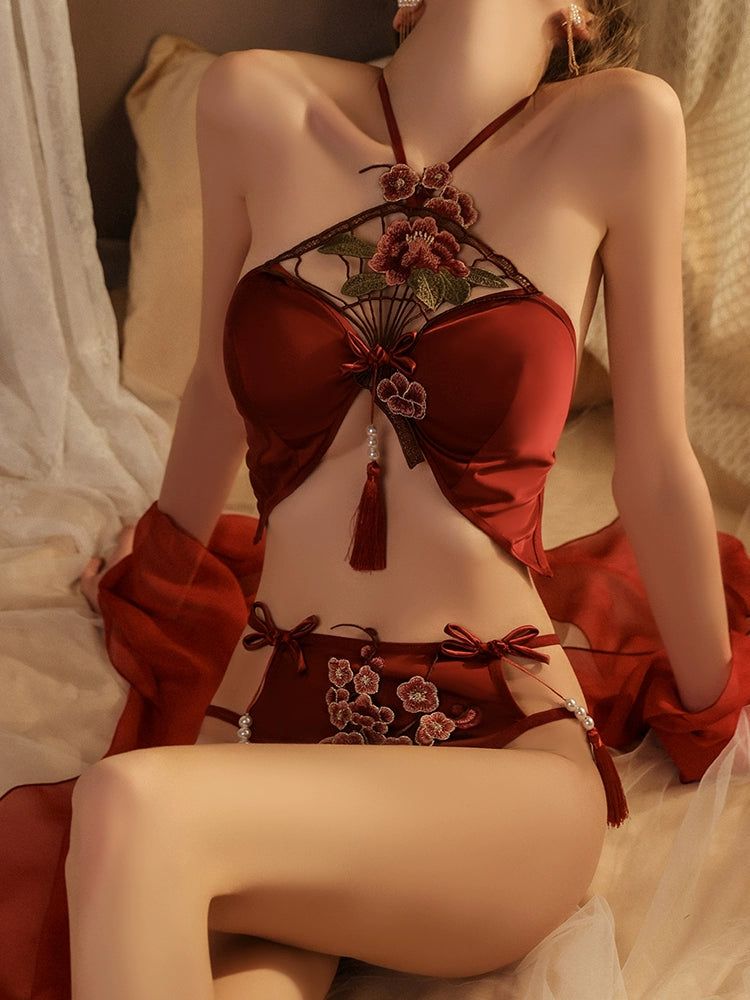 Anime Chinese Tang Dynasty Style Sexy Maid Dress Lingerie 