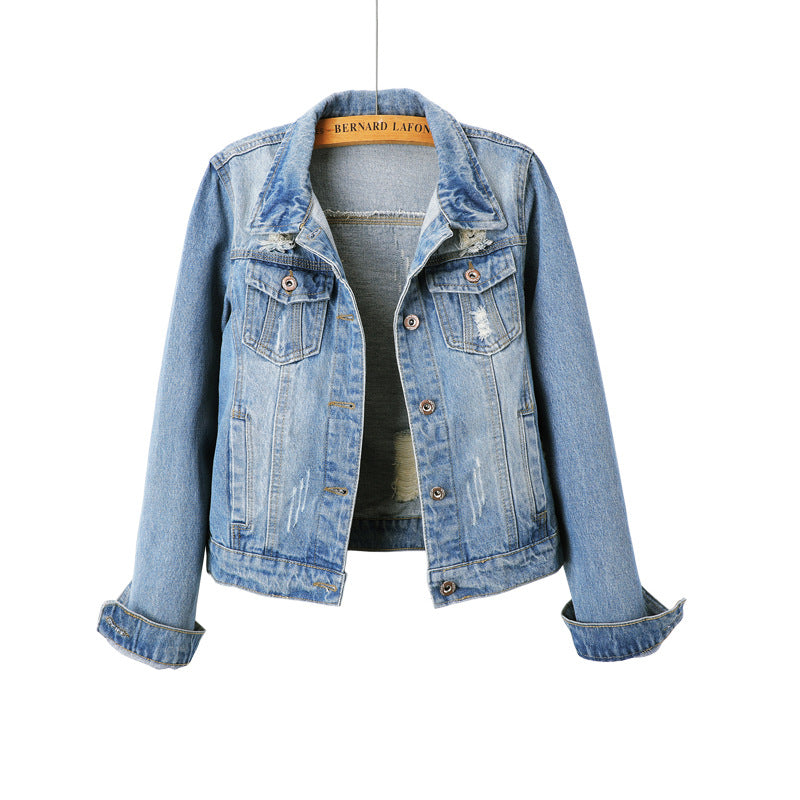 Veste en discount jean déchiré courte