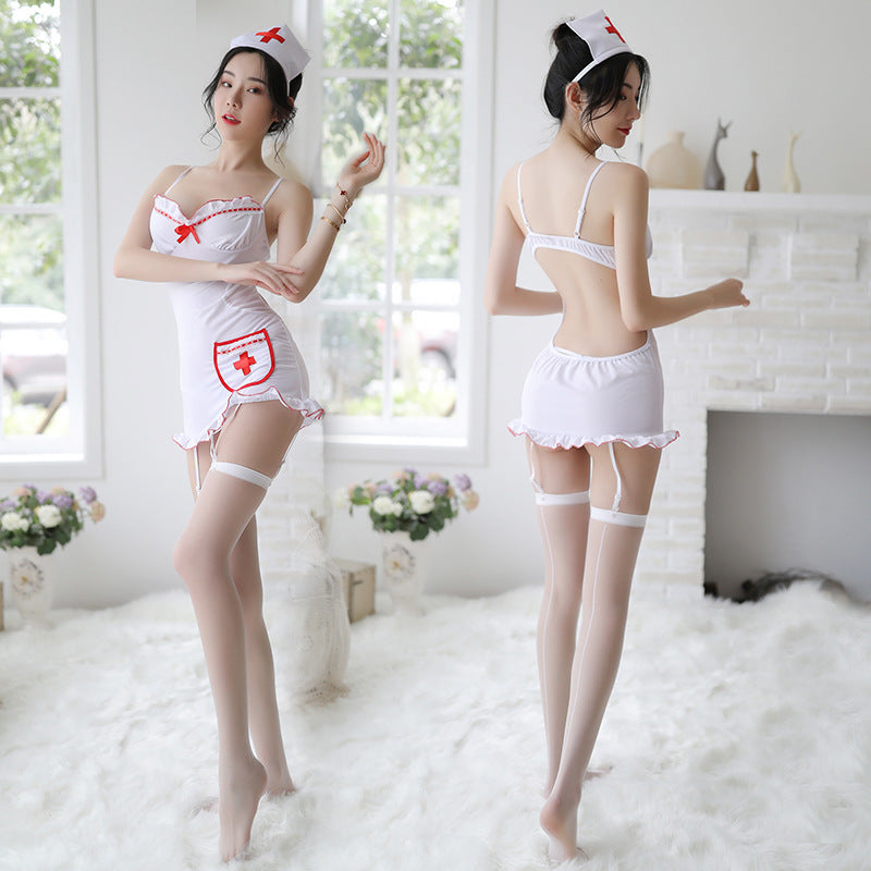 Naughty Cute Nurse Like Red Cross Lingerie