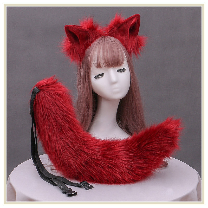 PETPLAY PET selling PLAY COSPLAY RED AND BLACK GAUGES KITTEN EARS CAT EARS MORU.HIKO