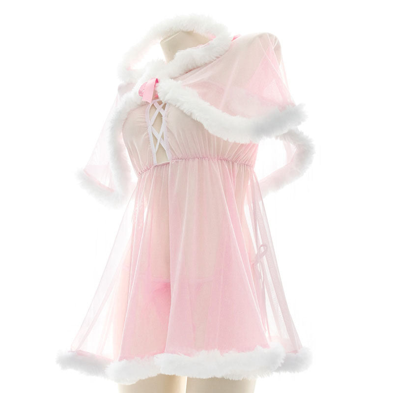 Pink best sale fluffy babydoll